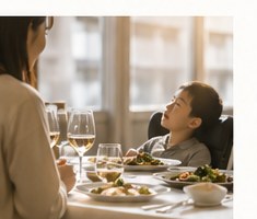 レストランで